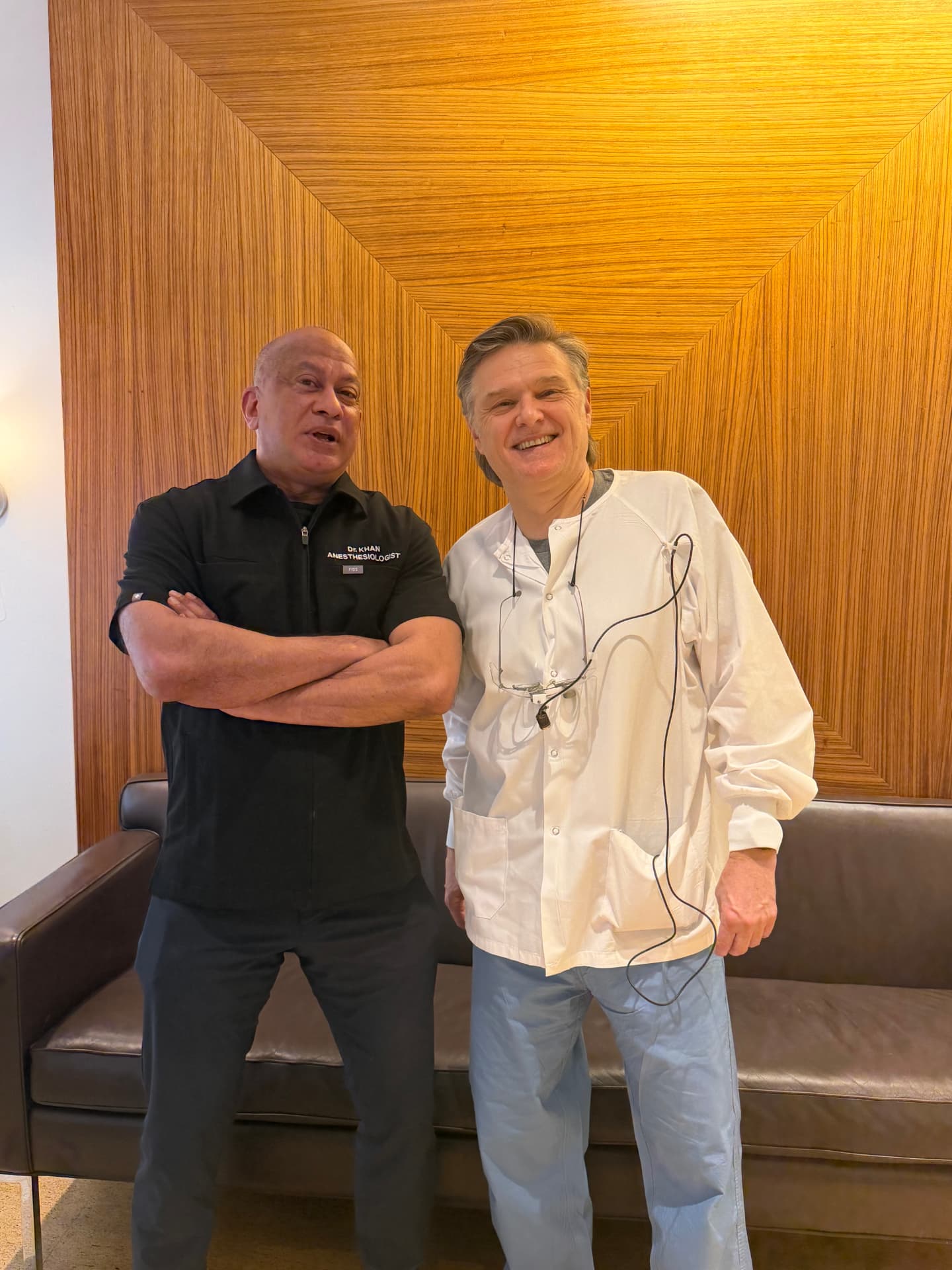 Dr. Khan with a partnering NYC dentist after a successful case